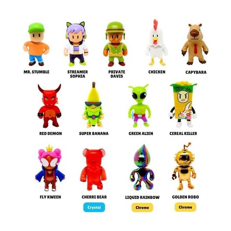 Pmi Kind Word Stumble Guys 524 Mini Figuras 3D En Blister Con Personajes Ð Surtido