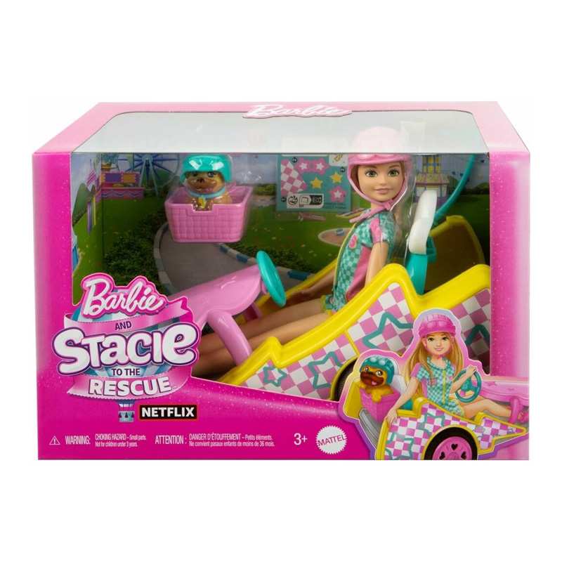 Mattel Barbie Hrm08 Barbie Stacie Al Rescate Con Go-Kart