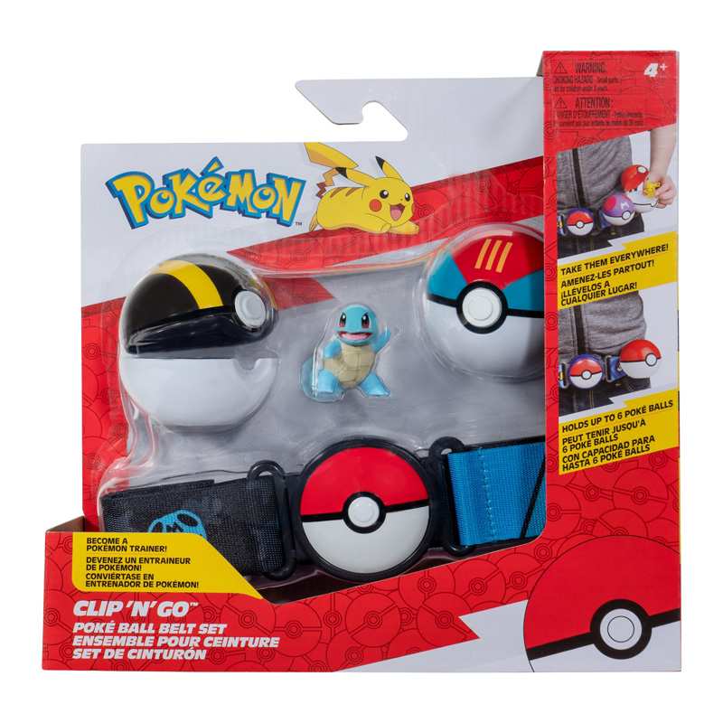 Jazwares Pokémon 95283 Set De Cinturon Con Pokebolas Clip N Go
