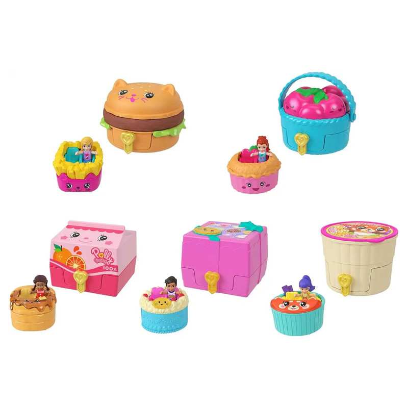 Mattel Polly Pocket Jcr44 Compacto Sorpresa Mini Mundo Comida Rapida