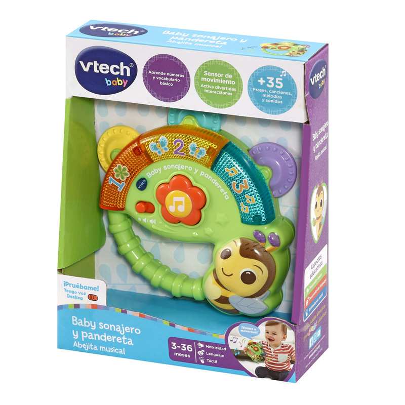 Vtech Baby 80-558622 Sonajero Y Pandereta Abejita Musical Para Bebe