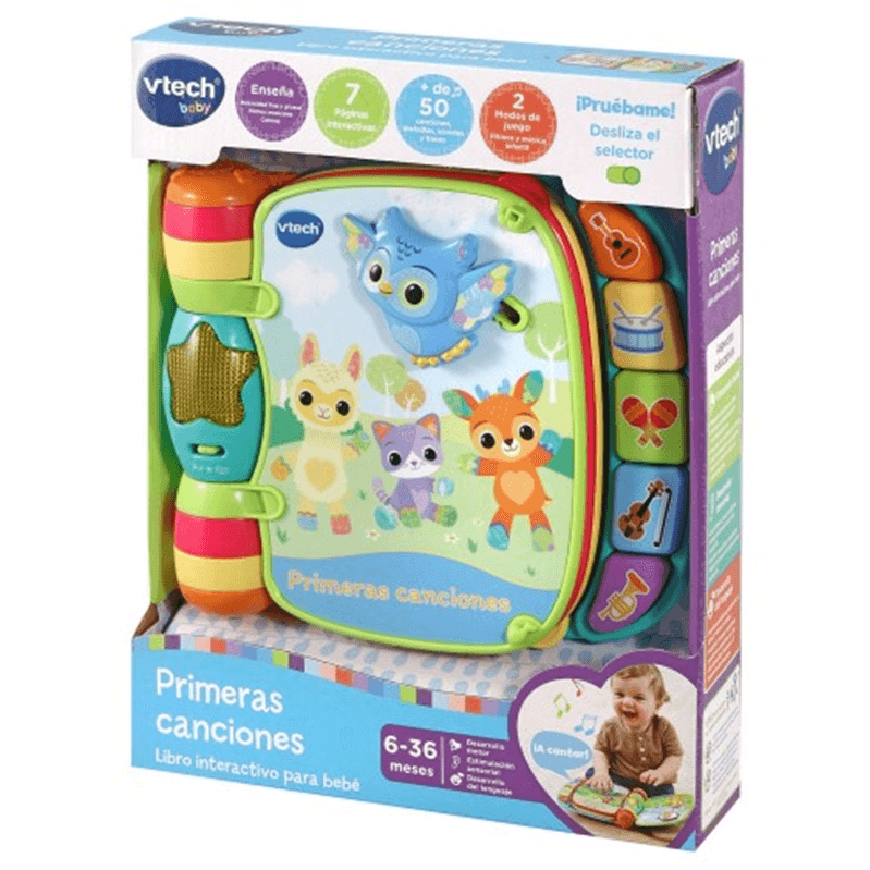 Vtech Baby 80-166777 Libro Interactivo Primeras Canciones Para Bebe