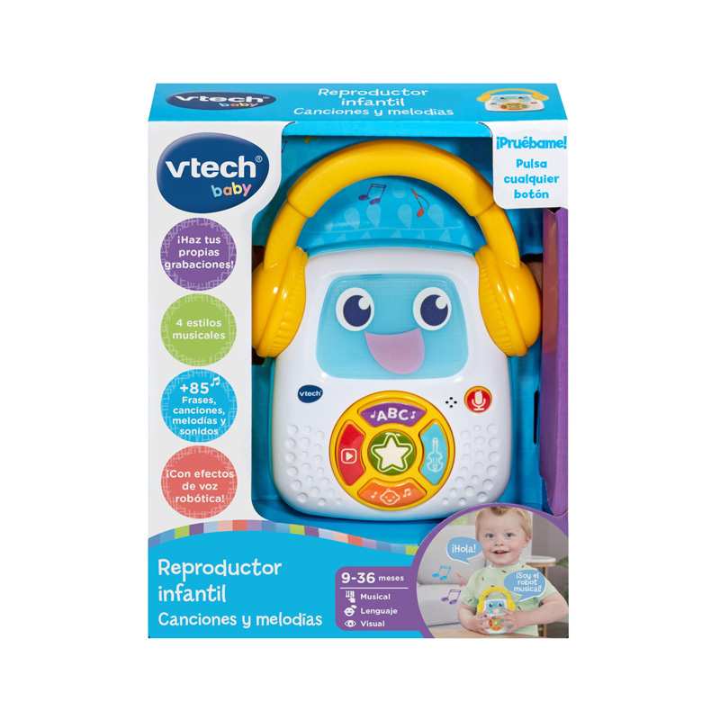 Vtech Baby 80-607822 Reproductor Infantil De Canciones Y Melodias