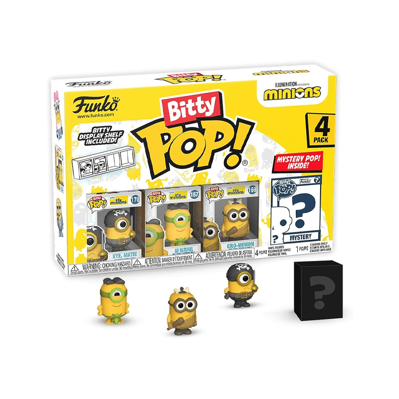 Funko Pop! 73072 Bitty Minions Paquete De 4 Figuras Figuras De Vinil Surtido
