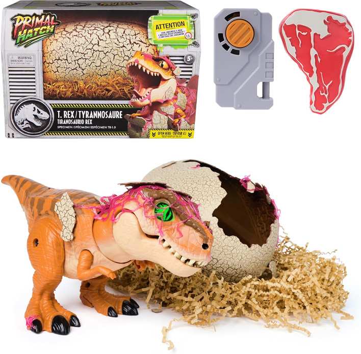 Spin Master Jurassic World 6072462 Primal Hatch Jurassic T Rex Interactivo