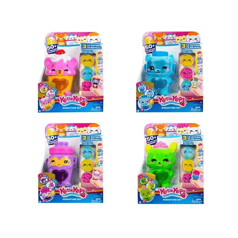 Jazwares  Kkup0016 Kutie Kups Paquete De 4 Figuras 1.5 Pulgadas Surtido
