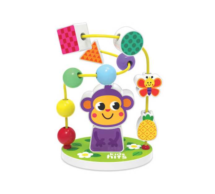 Kids Hits  Kh20-077 Laberinto De Cuentas De Madera Mono Divertido