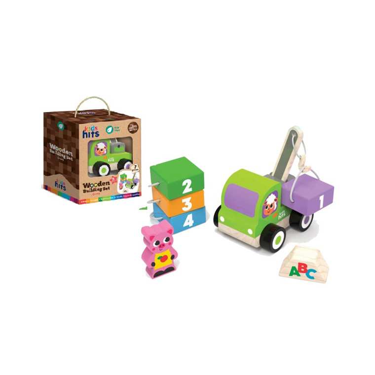 Kids Hits  Kh20-015 Set De Construccion De Madera Grua