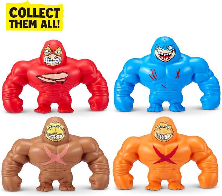 Zuru Smashers 74146 Splat Heroes Y Grunt Gorilla Bone Head Envoltura Pack Serie 1 6 Piezas