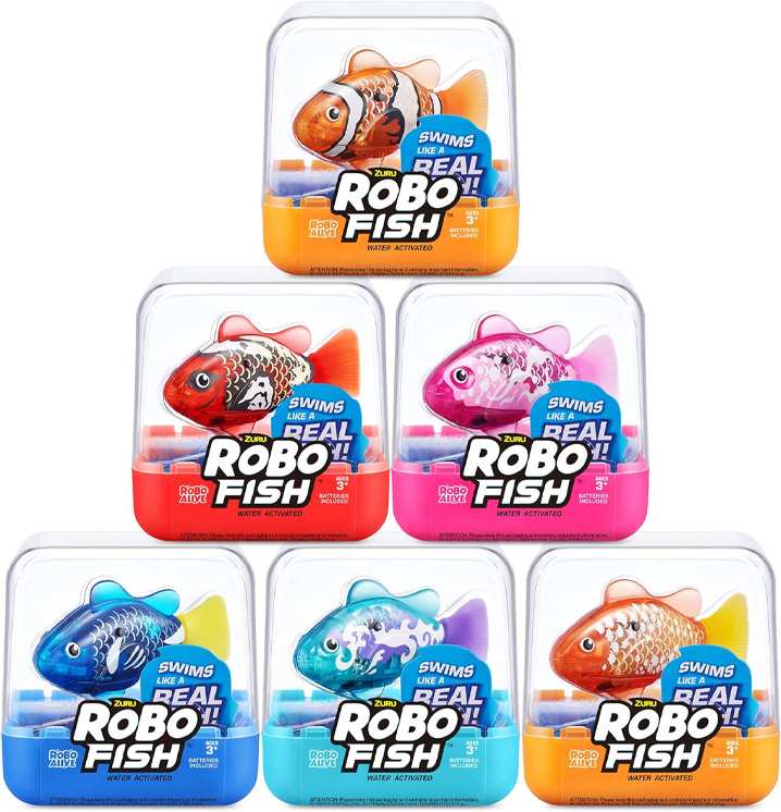 Zuru Robo Alive 7191Uq3 Pez Robot Serie 3-3Facing 12 Piezas