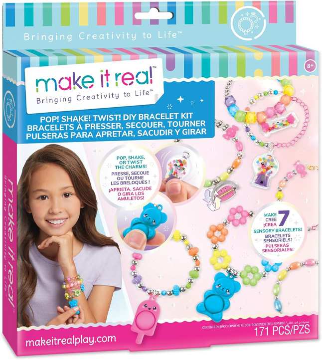 Make It Real Diy 1328 Kit Para Hacer Pulseras Tipo Pop, Shake Y Twist