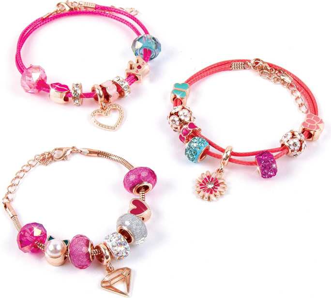Make It Real Diy 1722 Pulseras Con Dijes Halo: Piensa En Rosa