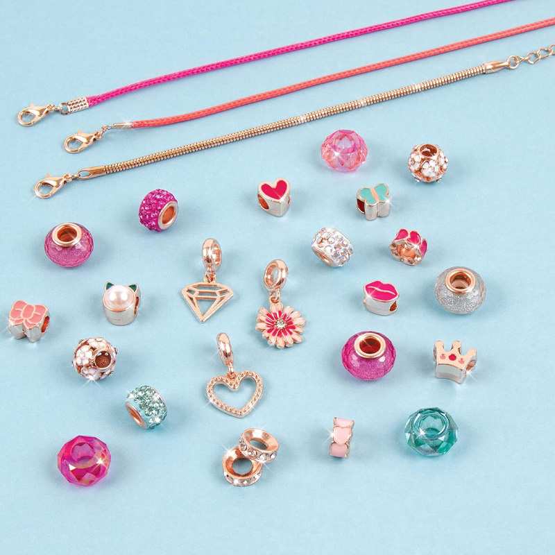 Make It Real Diy 1722 Pulseras Con Dijes Halo: Piensa En Rosa