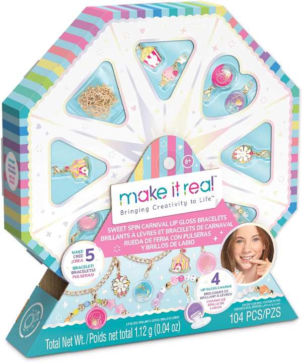 Make It Real Diy 2705 Pulseras De Brillo Labial Carnaval Dulce Giratorio