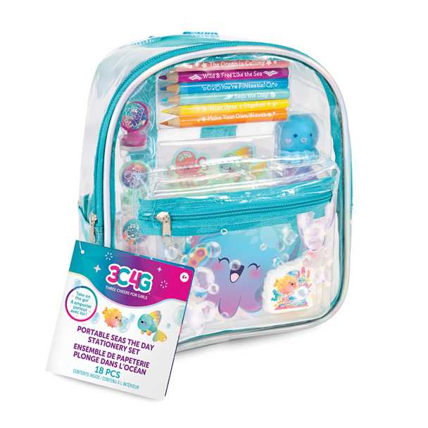 Make It Real 3C4G 12089 Mochila Fantasia Acuatica 8 Pulgadas Con Papeleria
