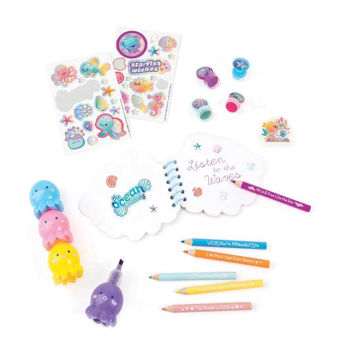 Make It Real 3C4G 12089 Mochila Fantasia Acuatica 8 Pulgadas Con Papeleria