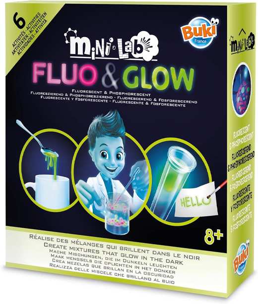 Buki France Mini Lab 3011 Fluorescente Y Brillo 6 Experimentos