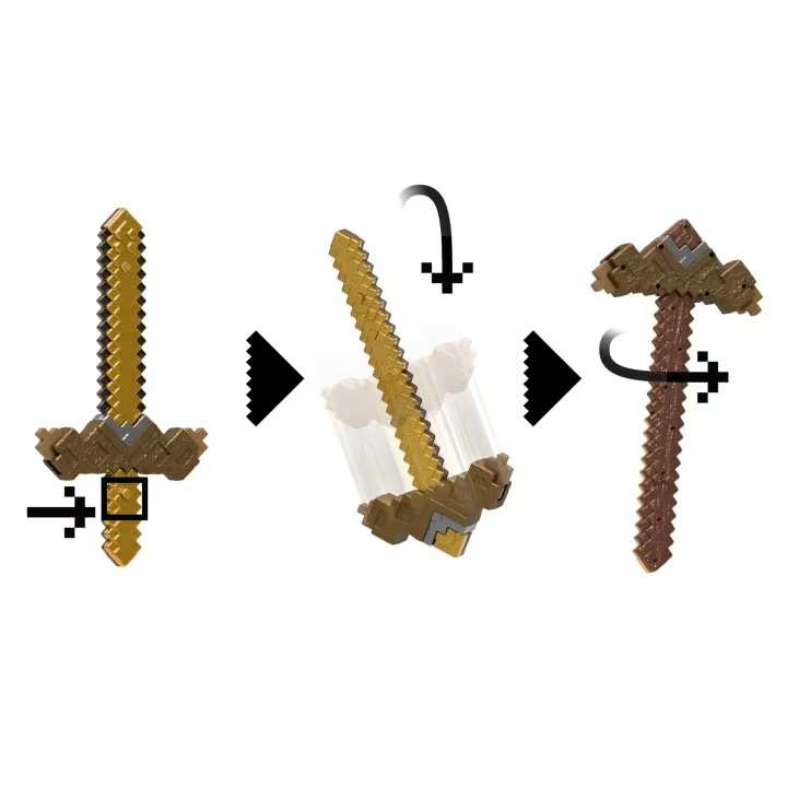 Mattel Minecraft Jkc15 Juego De Rol Espada Y Pico