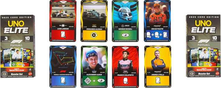 Mattel Games Jlv42 Uno Elite Racing 25 Paquete Inicial