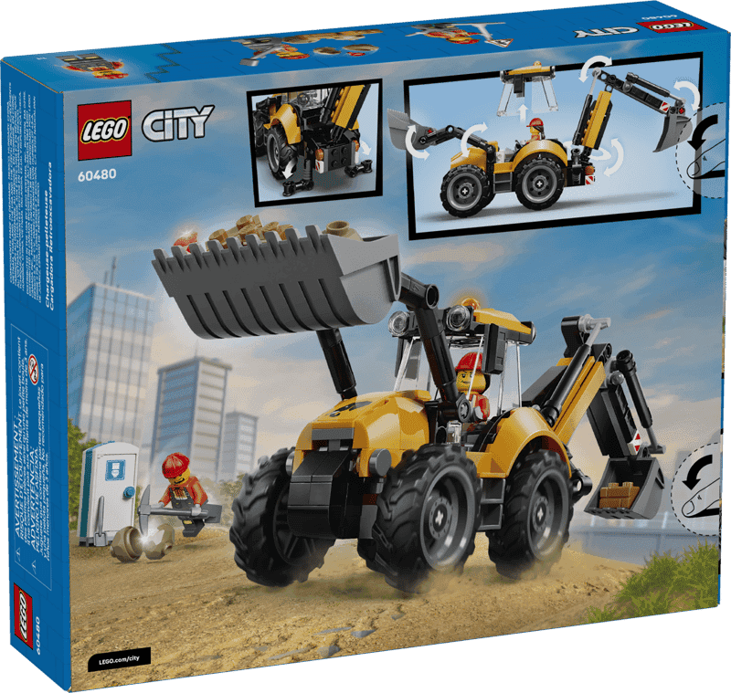 Lego City 60480 Cargadora Retroexcavadora Amarilla (4)