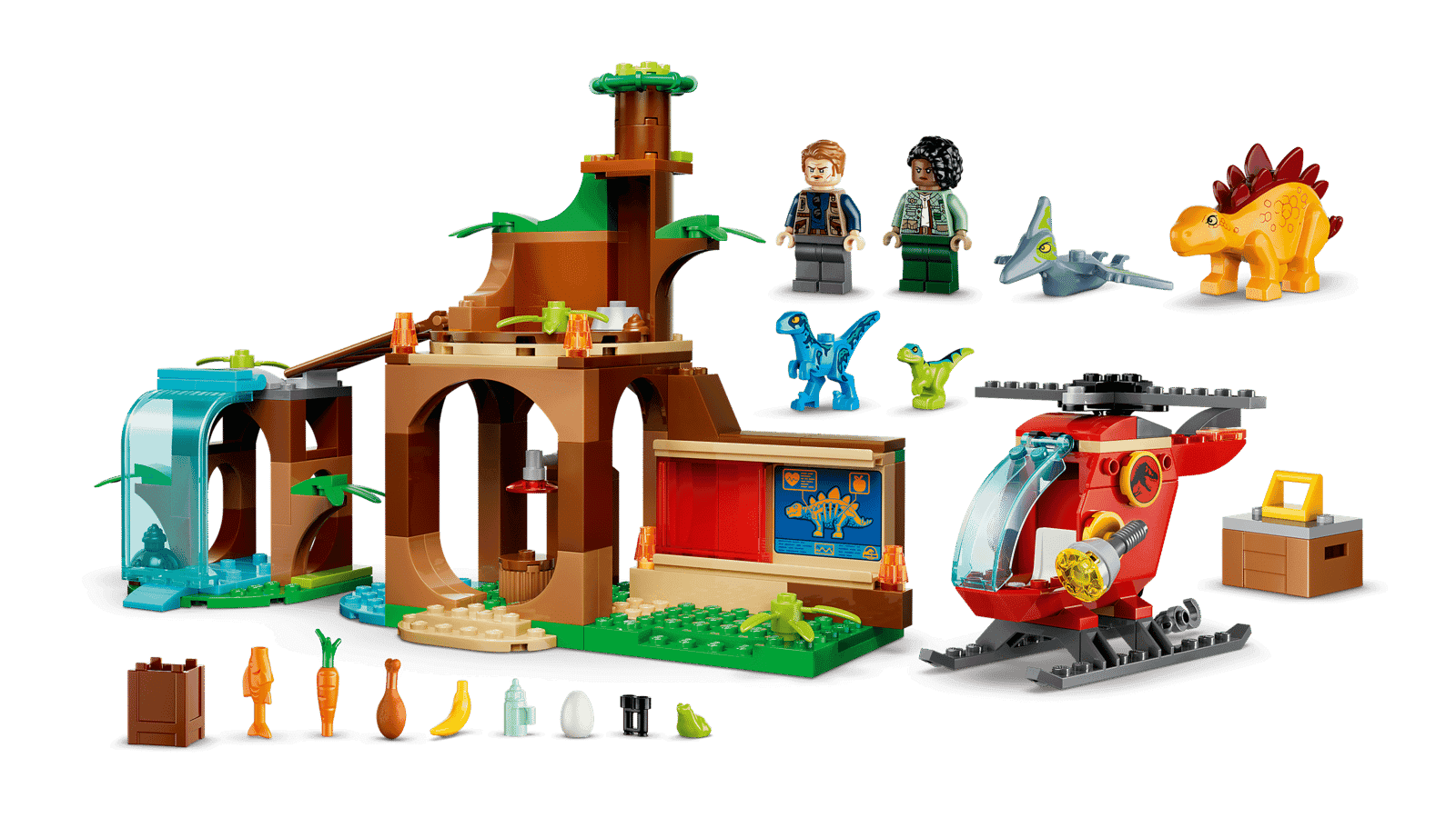 Lego Jurassic World 77981 Velocirraptor, Stegosaurus y Pteranodon: Mision De Rescate (5)