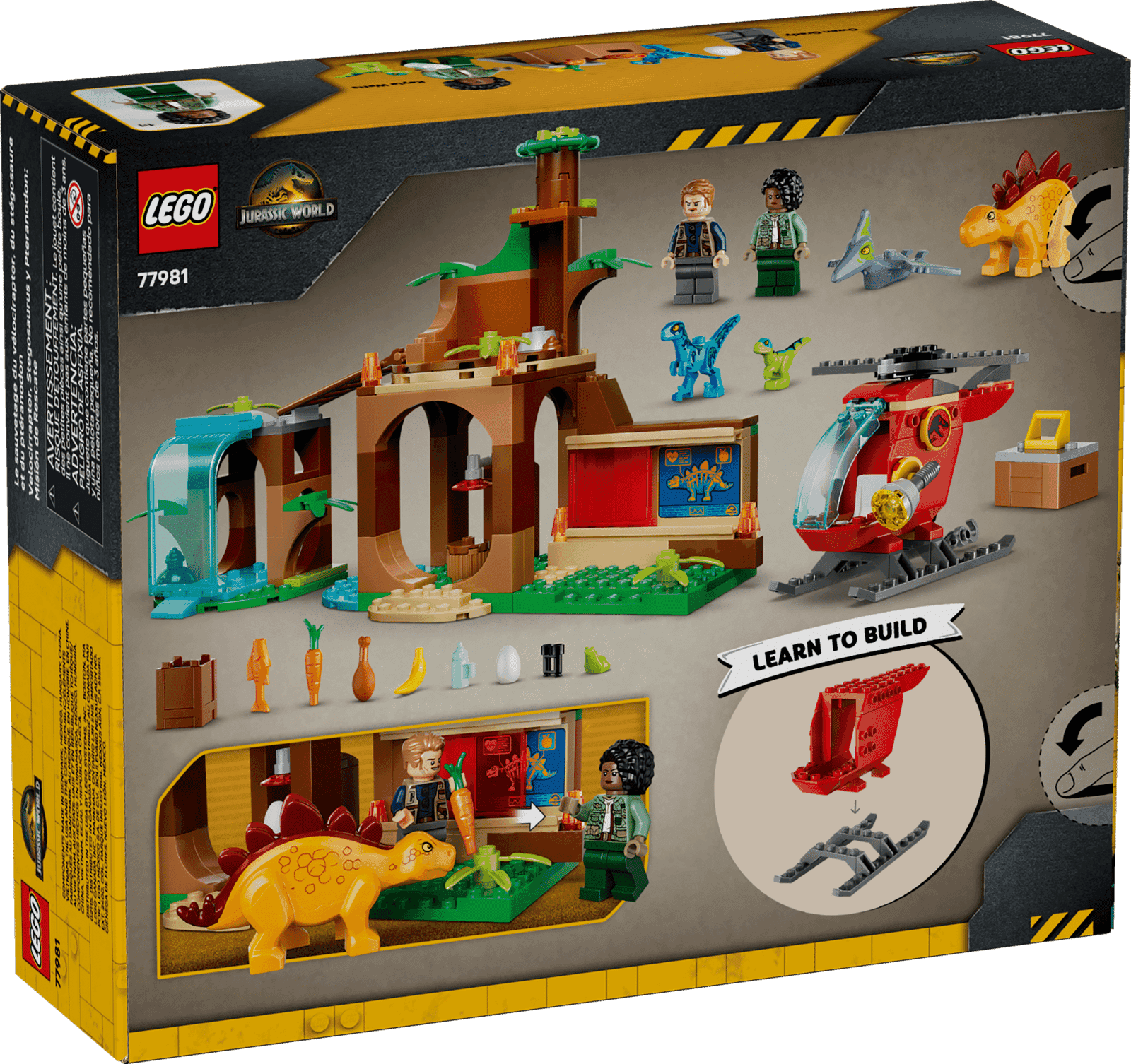 Lego Jurassic World 77981 Velocirraptor, Stegosaurus y Pteranodon: Mision De Rescate (6)