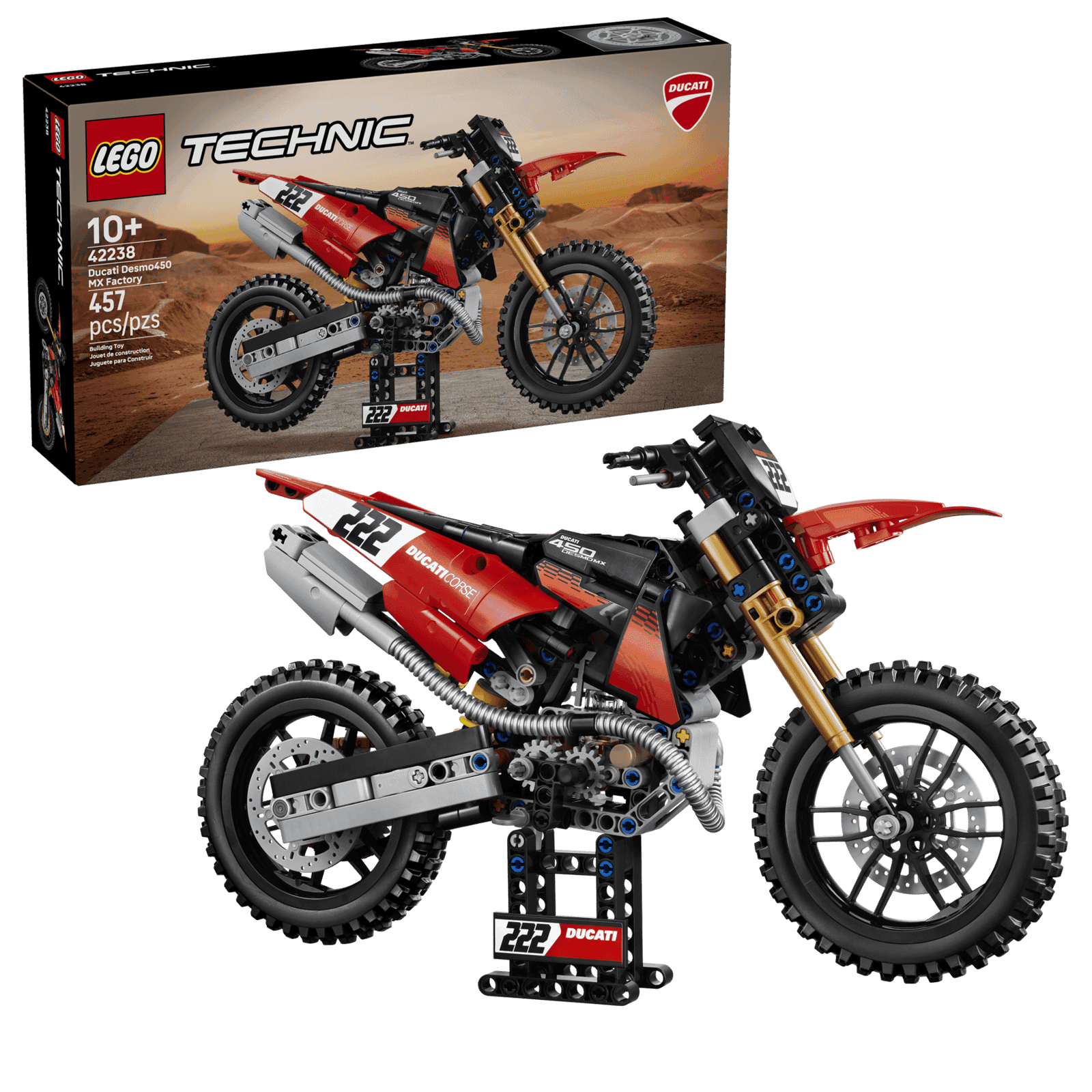 Lego Technic 42238 Motocicleta Ducati Desmo450 Mx Factory (2)