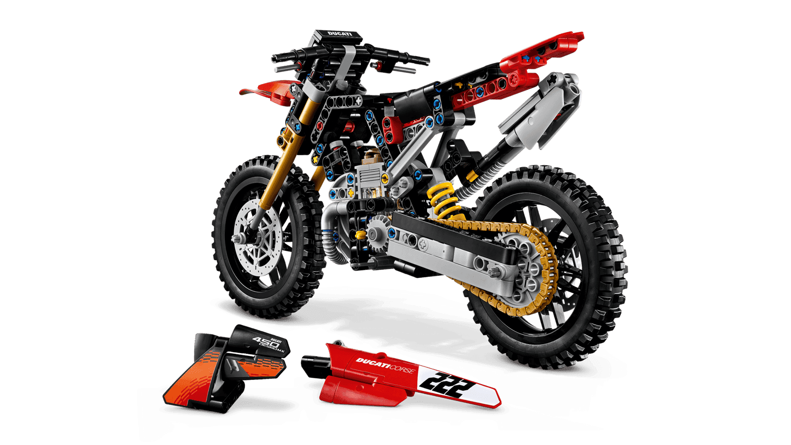 Lego Technic 42238 Motocicleta Ducati Desmo450 Mx Factory (4)