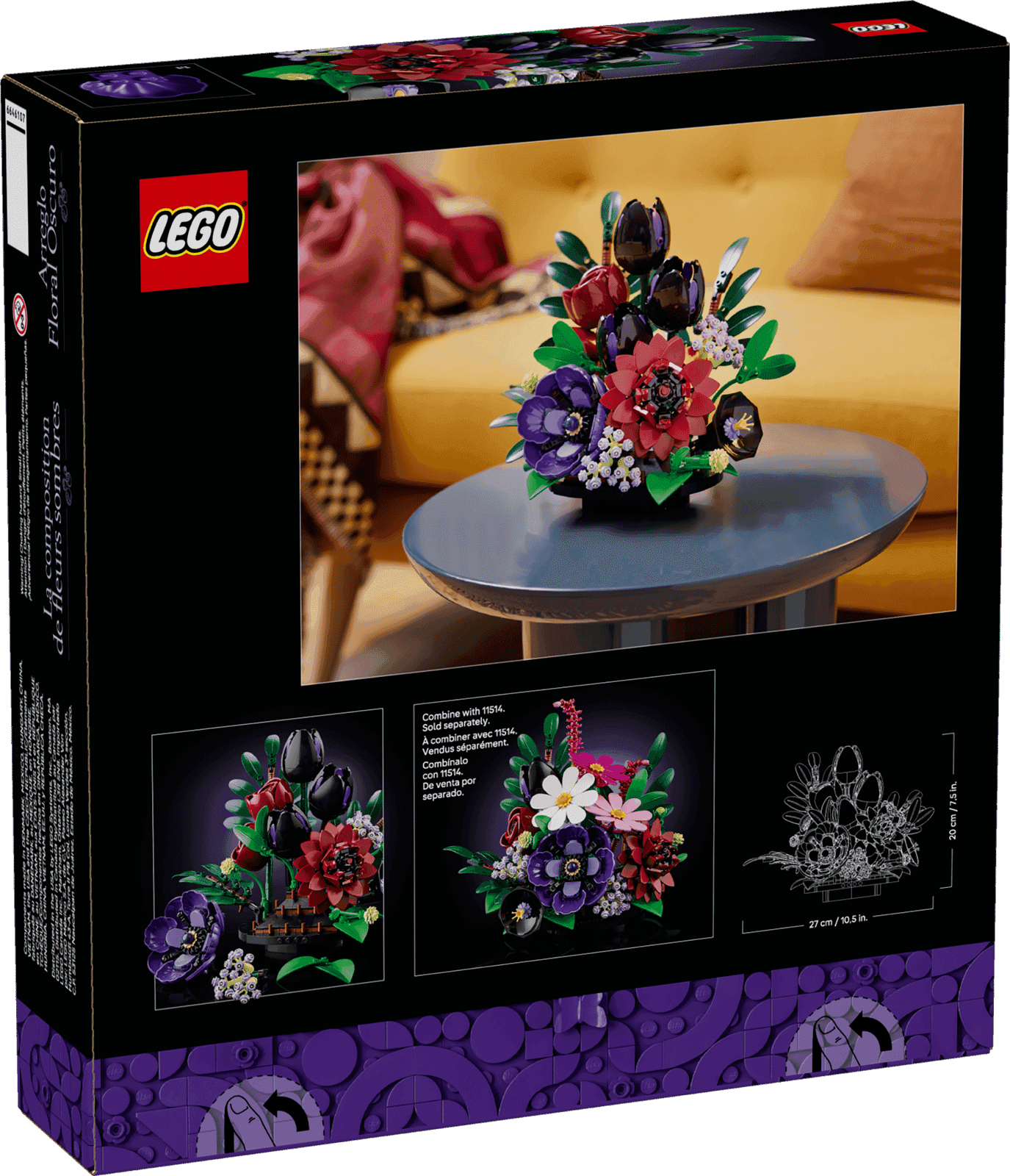 Lego Botanicals 11513 Arreglo Floral Oscuro (5)