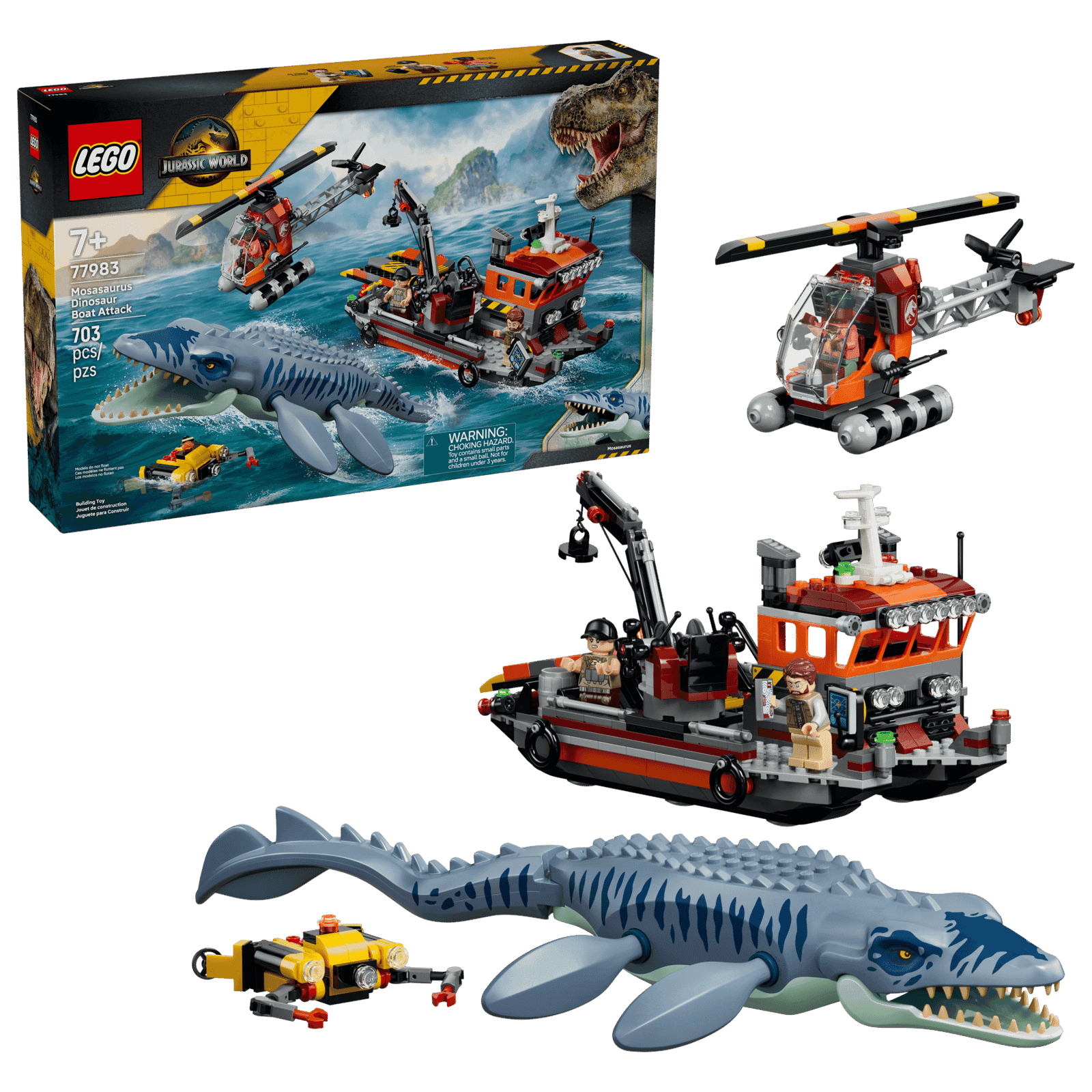 Lego Jurassic World 77983 Ataque Del Dinosaurio Marino Mosasaurus (2)