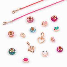 Make It Real Diy 1708 Pulseras Con Dijes Halo Bonita En Rosa