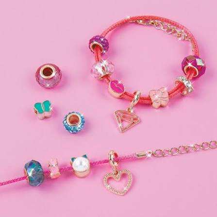 Make It Real Diy 1708 Pulseras Con Dijes Halo Bonita En Rosa