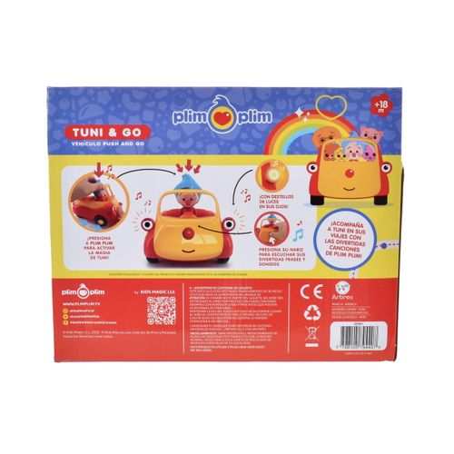 Arbex Plim Plim 4001 Vehiculo Push And Go Con Figura De 8 Cm