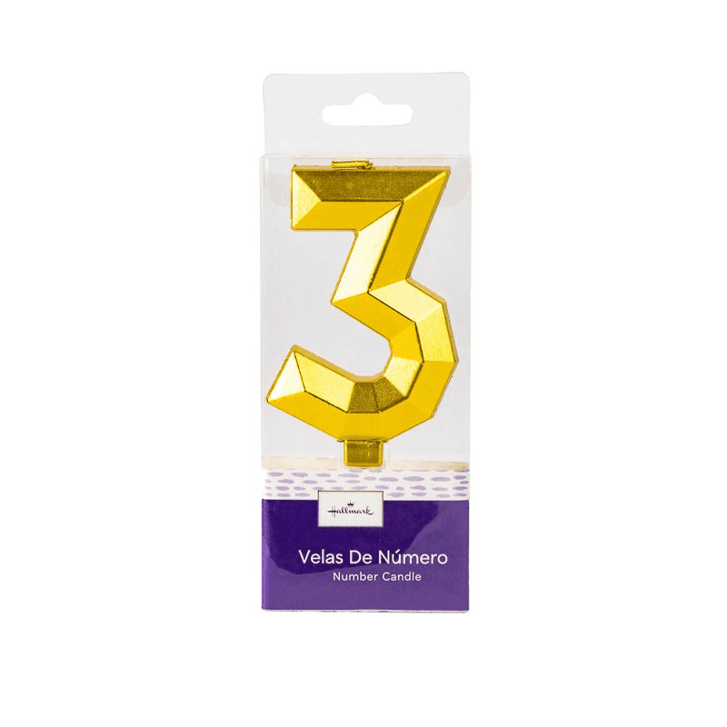 Hallmark  Hm-Vlm-Vlg3 Velas Numerica Metalicas S3