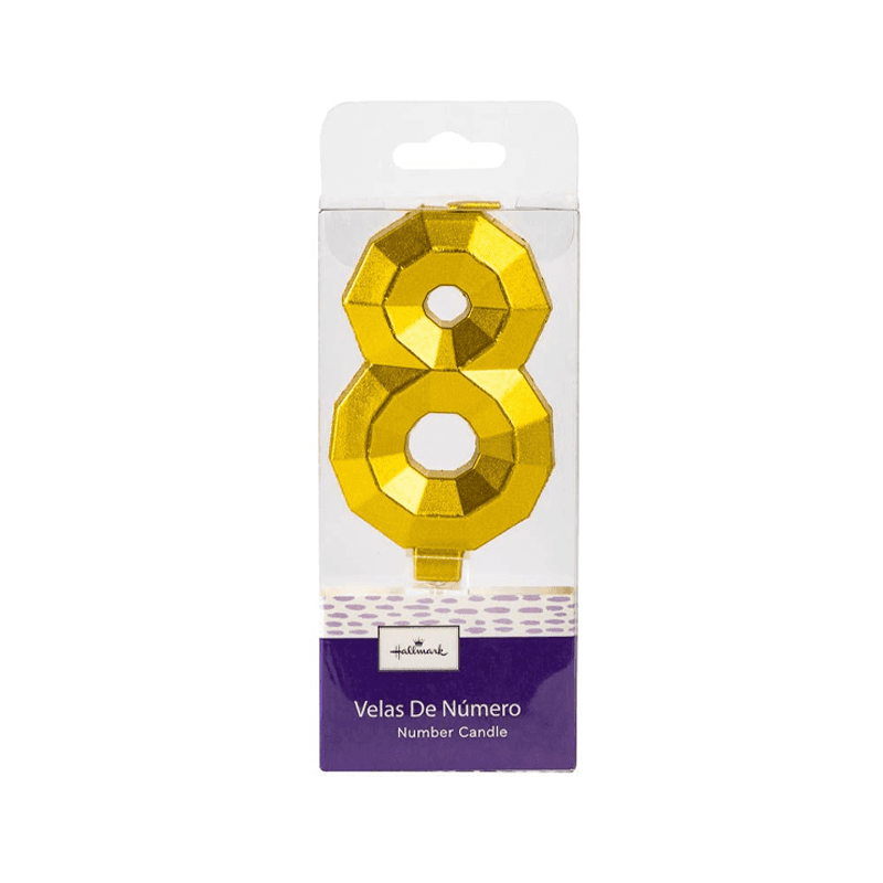 Hallmark  Hm-Vlm-Vlg8 Velas Numerica Metalicas S8
