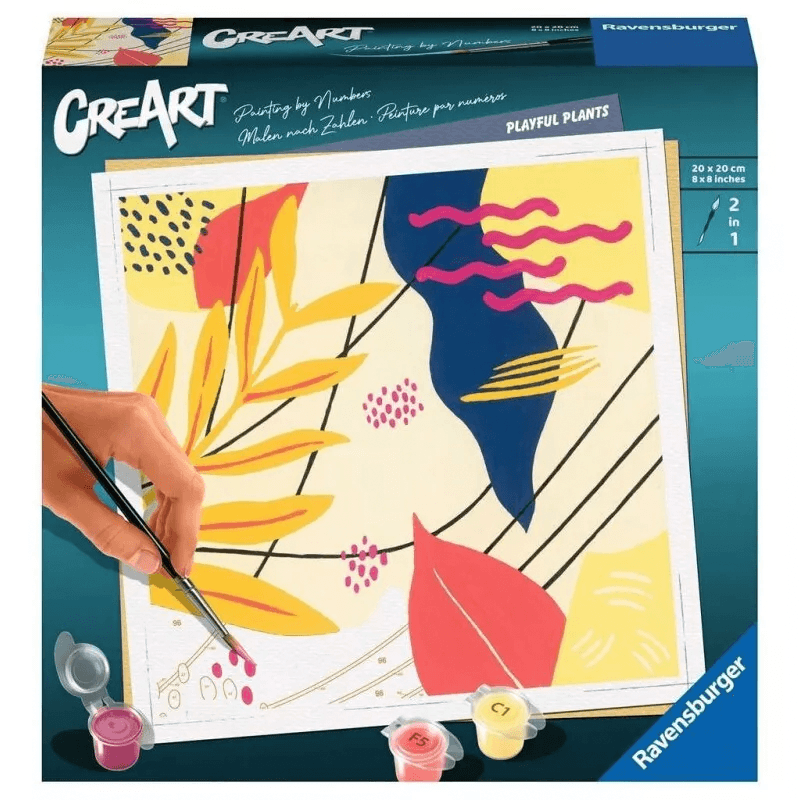 Ravensburger Creart 23638 Juego De Pintura Plantas Juguetonas 20X20