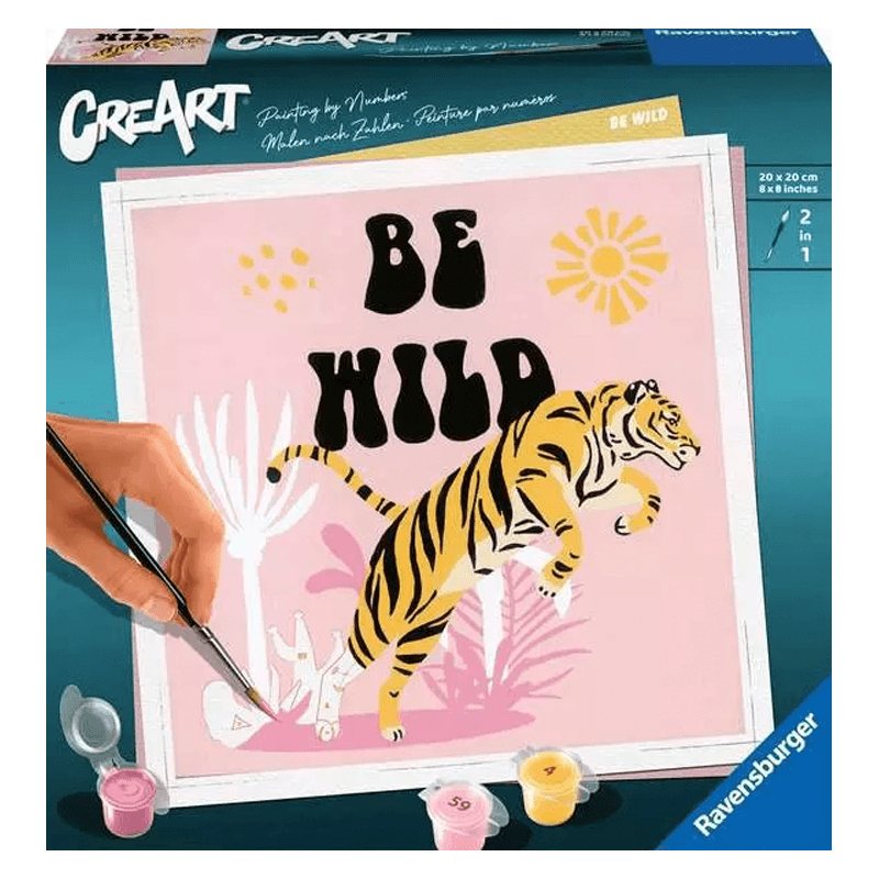 Ravensburger Creart 23665 Juego De Pintura Salvaje: Tigre 20X20