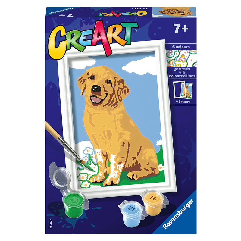 Ravensburger Creart 20207 Juego De Pintura Retriever Amistoso
