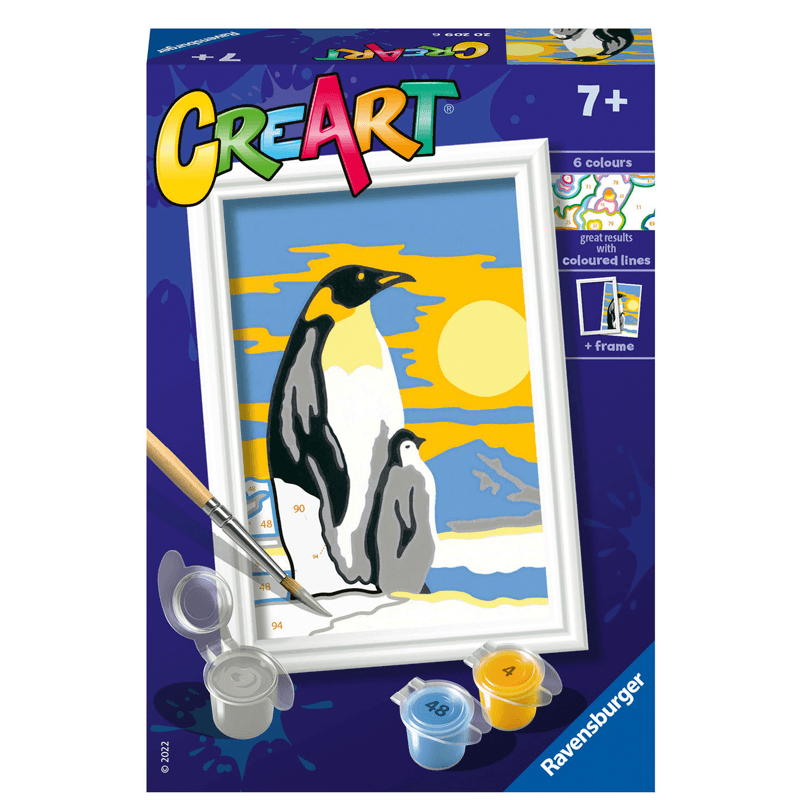 Ravensburger Creart 20209 Juego De Pintura Familia De Pingüinos