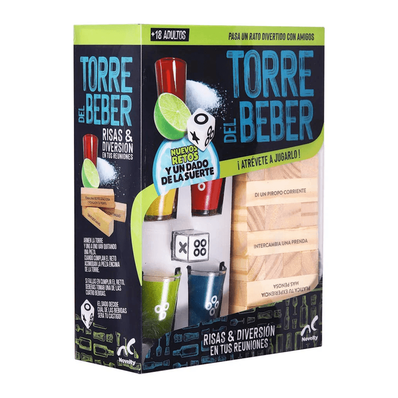 Novelty Ro-1018 Juego De Mesa Torre Del Beber 56 Bloques