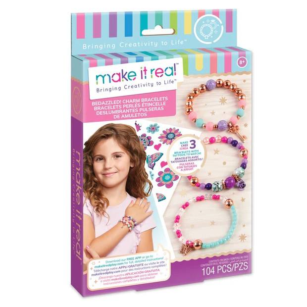 Make It Real Diy 1202 Bedazzled Pulseras Con Dijes Creatividad Floreciente