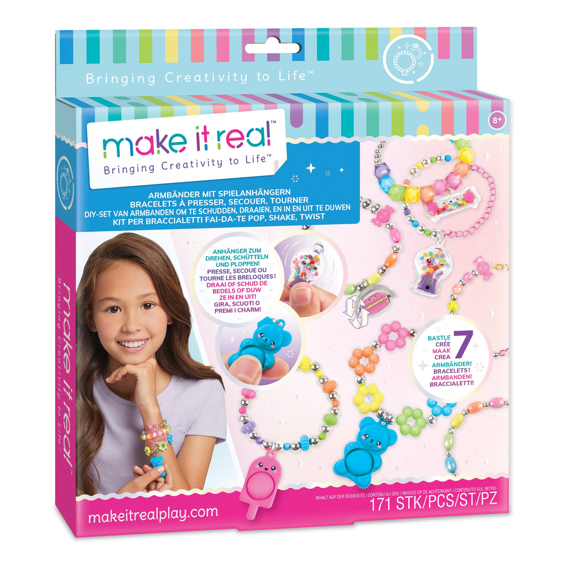 Make It Real Diy 1328 Kit Para Hacer Pulseras Tipo Pop, Shake Y Twist