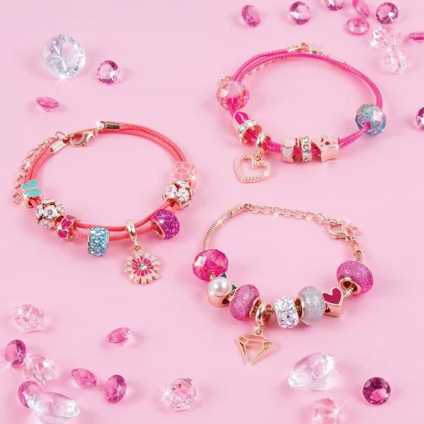 Make It Real Diy 1722 Pulseras Con Dijes Halo: Piensa En Rosa