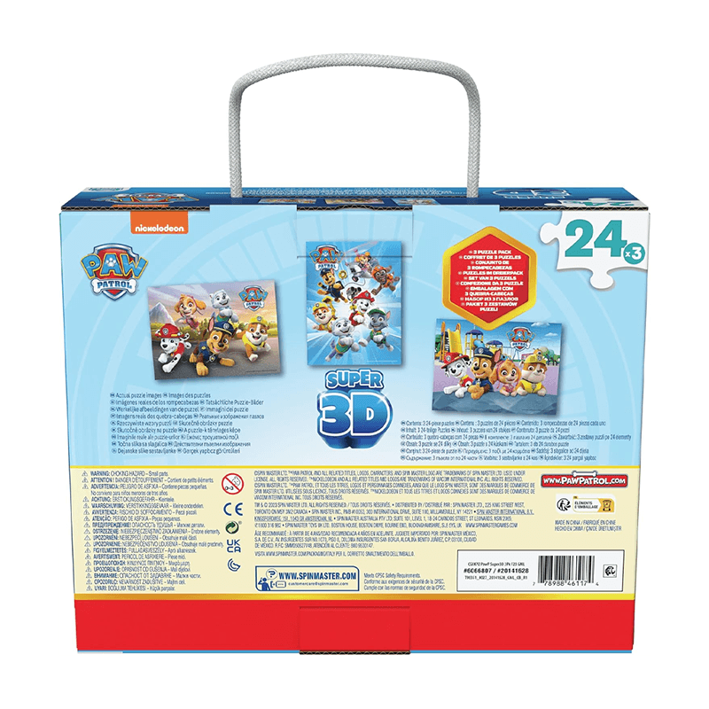 Spin Master Games 6066807 Paw Patrol Set De 3 Super Rompecabezas En 3D
