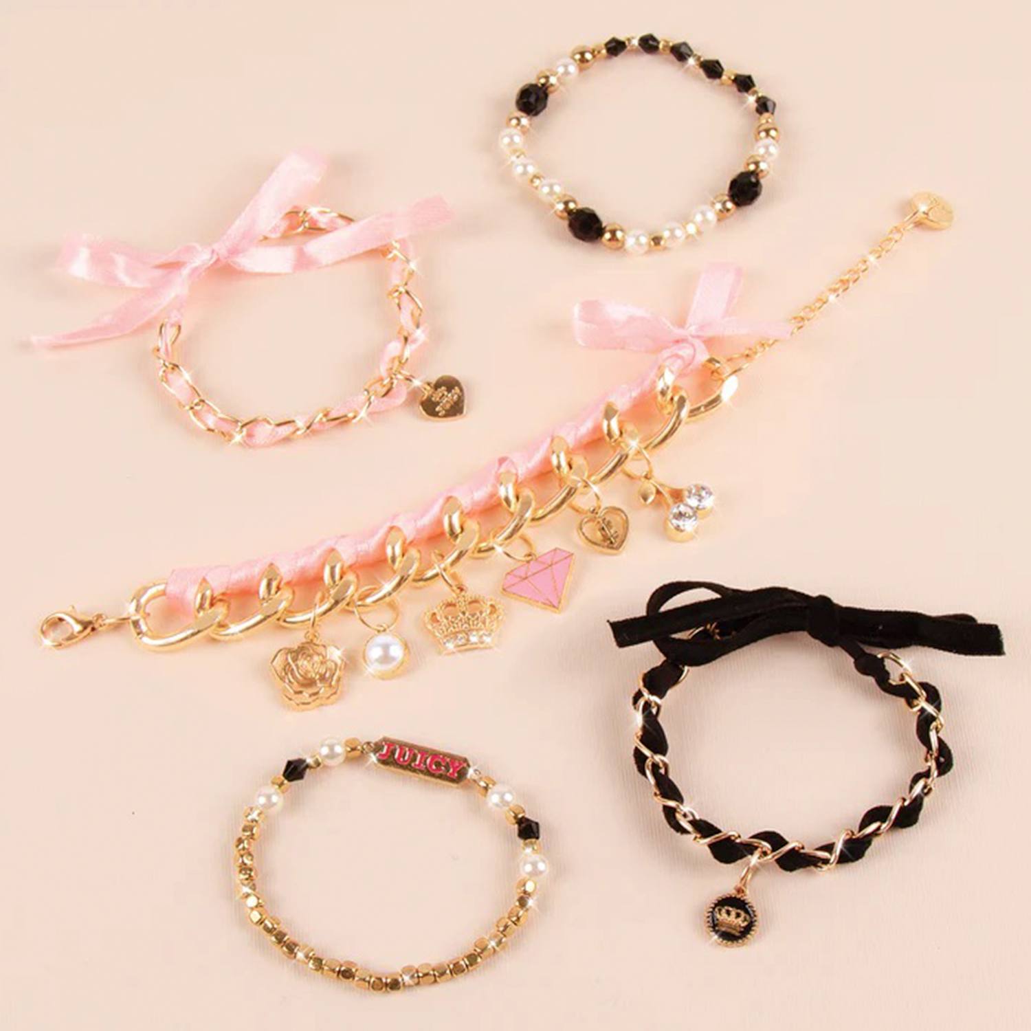 Make It Real Diy 4431 Juicy Couture: Pulseras, Mini Cadenas Y Dijes