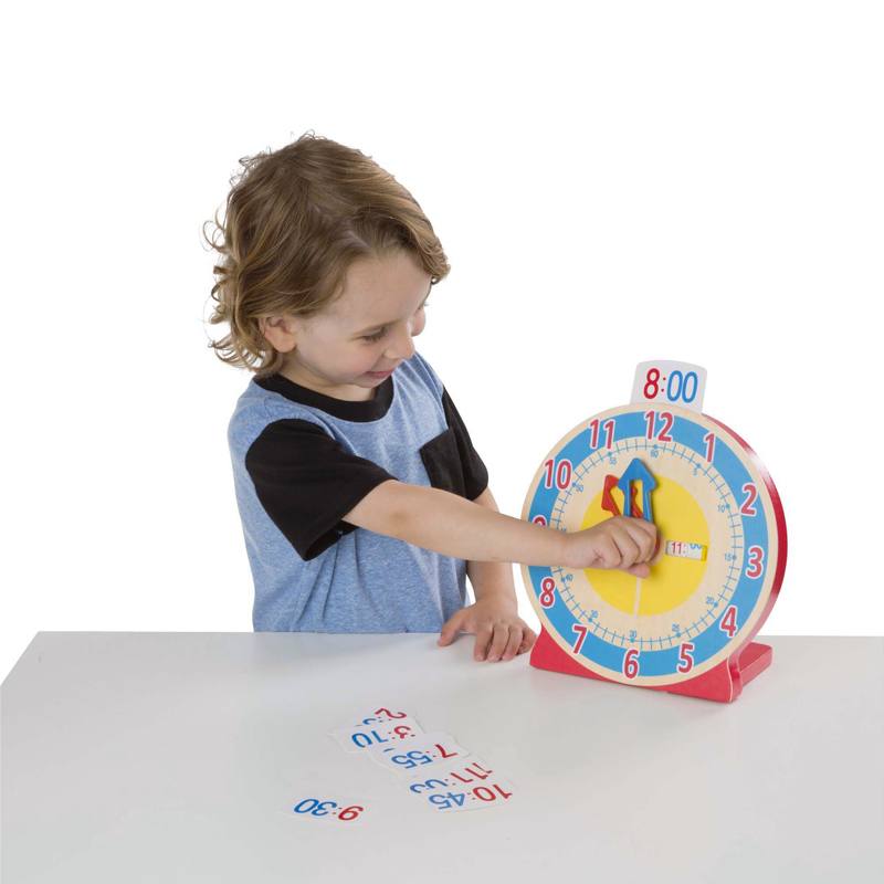 Melissa & Doug Desarrollo Psicomotriz 4284 Reloj De Madera Turn & Tell