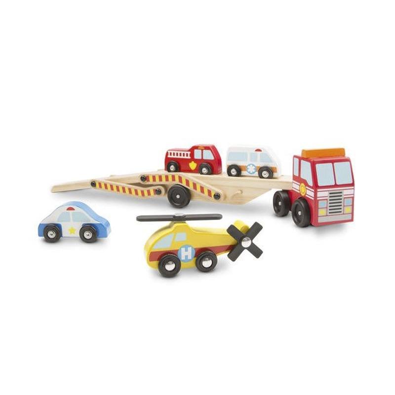 Melissa & Doug Vehiculo 4616 Tractor-Remolque De Madera