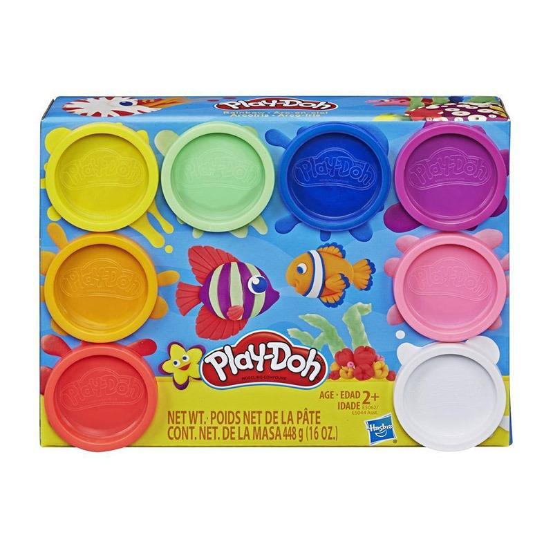 HASBRO Play-Doh E5044AS00 8 Pack Rainbow (Asst 1/2)