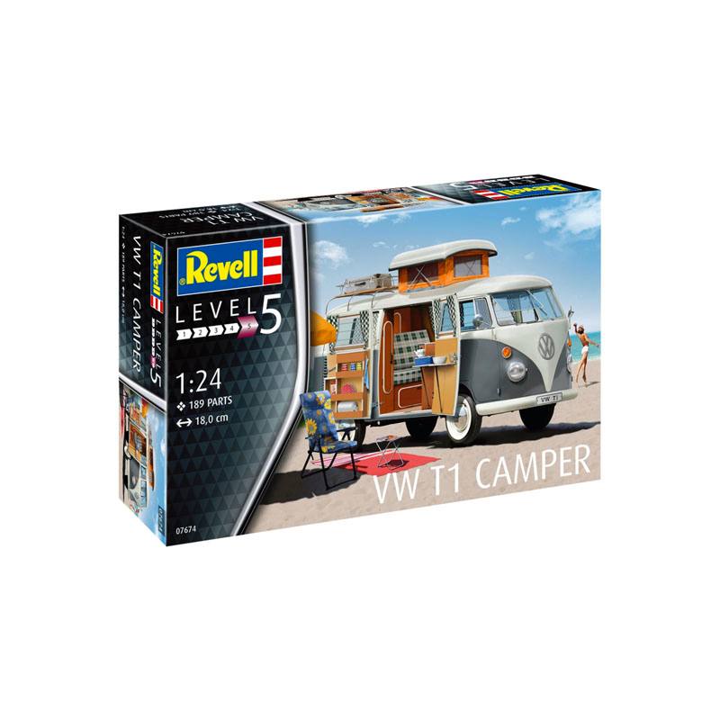 Revell Model 7674 Vehiculo Volkswagen T1 Camper Escala 1/24