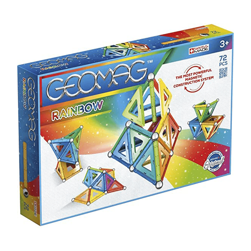 GEOMAG Classic 371 Set de Cubos Magneticos Arcoiris 72 pcs